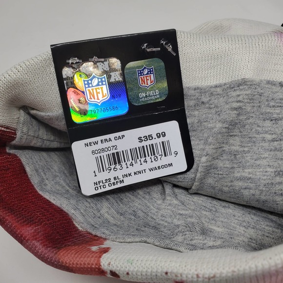 NEW New Era 2022 Sideline Ink Dye Cuffed Knit Hat - Washington Commanders - Picture 3 of 5